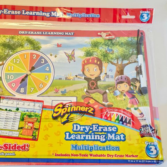 Lot of 3 Multiplication Learning Mat Spinnerz Smart Dudes Grade 3+ Double-Sided - Picture 7 of 9